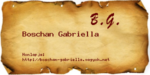 Boschan Gabriella névjegykártya