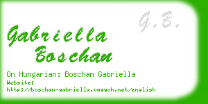 gabriella boschan business card